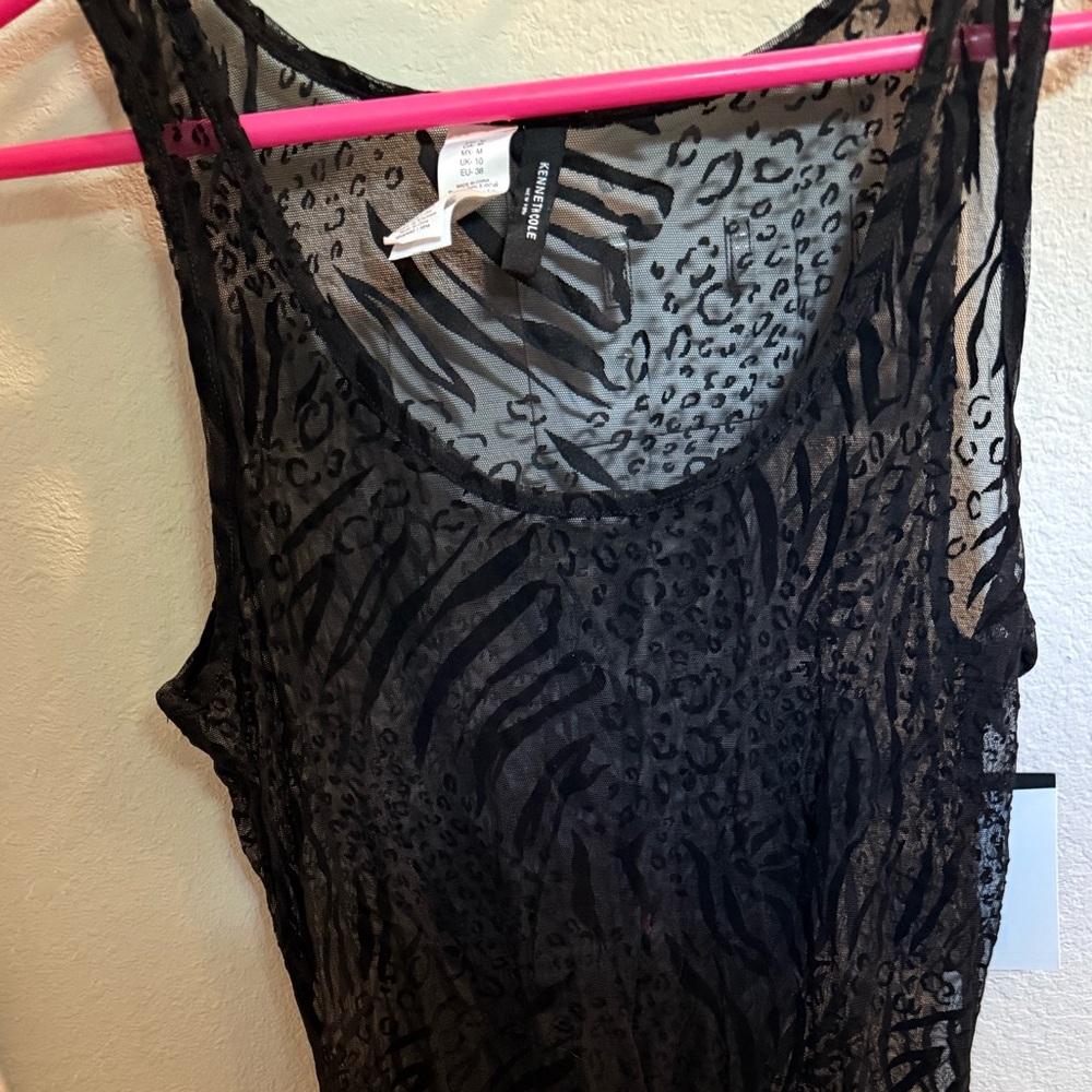 Animal Print Sheer bathing suit cover